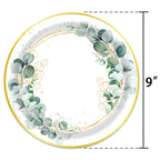 20pcs Disposable Tableware Such As Green Ink Party Sage Themed Paper Cups Plates Tissues Knives Birthday Party Decorations