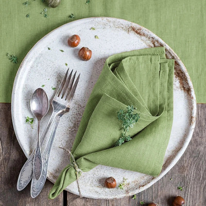 Table Cloth Napkins Durable Polyester Thicken Placemat Reusable for Kitchen Dining  Wedding Decoration 16inch*16inch