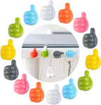 Silicone Thumb Wall Hook Cable Management Wire USB Organizer Clips Wall Hooks Hanger Storage Holder For Kitchen Bathroom Home