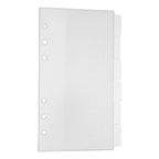 6Pcs Acrylic Index Dividers Clear Transparent Planner Inserts A6 6 Ring Binder Reusable Tabbed Separator Sheets Notebook Journal