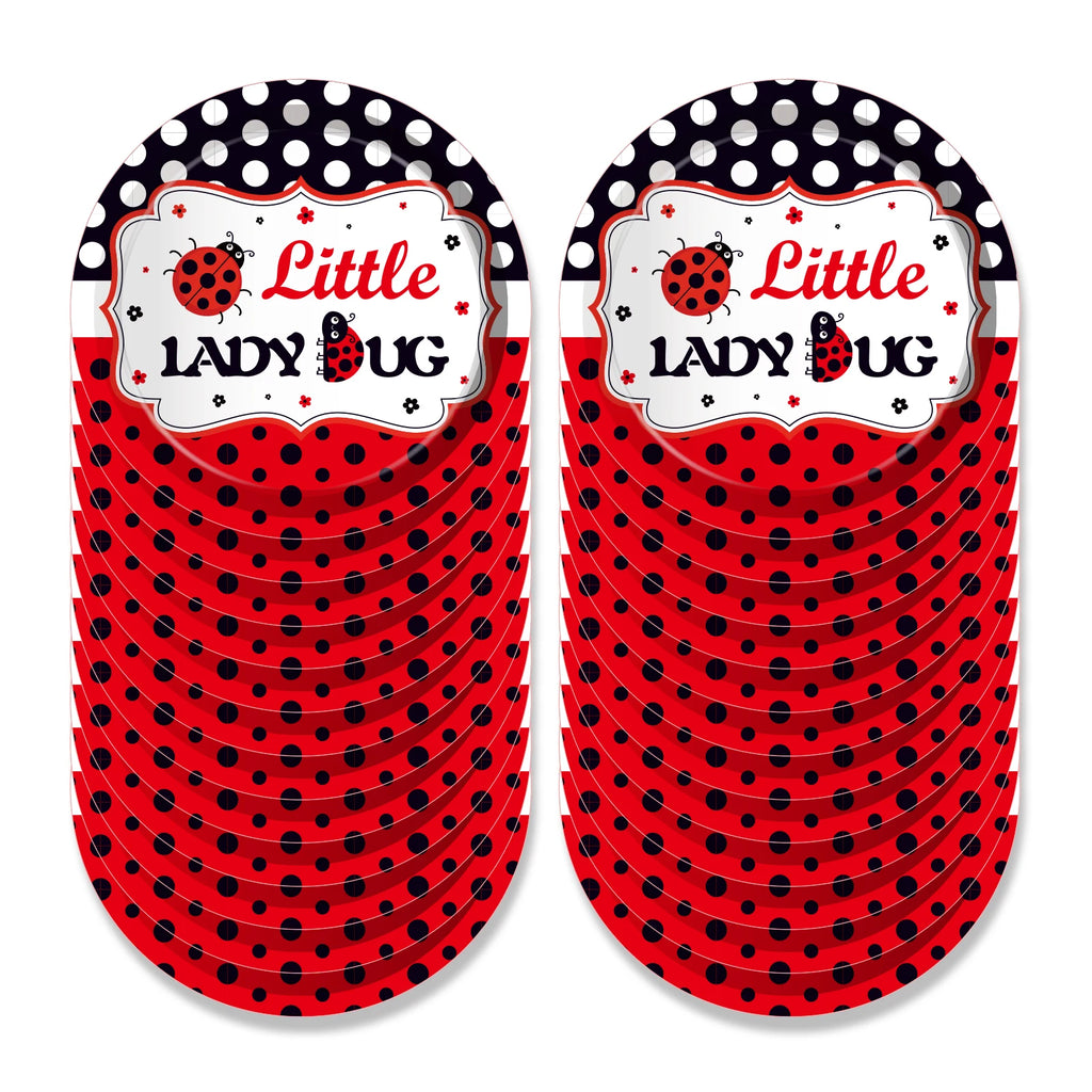 Insect Ladybug Party Disposable Tableware Sets Kids Birthday Plates Cups Napkins For Baby Shower Party Dinnerware Decoration