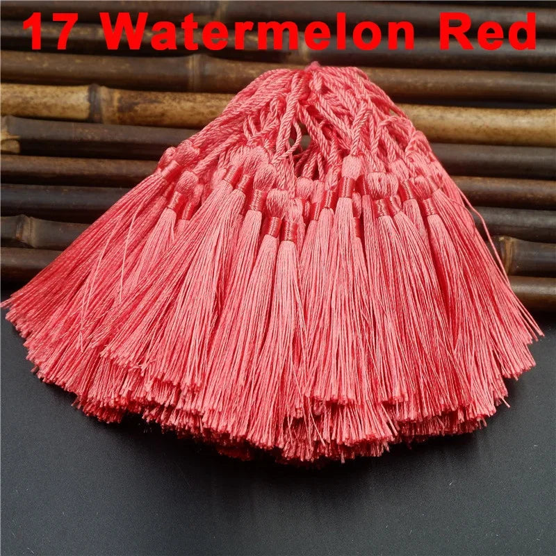 100pcs/lot 13cm Tassel Silk Fringe Silky Floss Bookmark Tassels Mini Tassels For DIY Craft Jewelry Making Souvenir Bookmarks