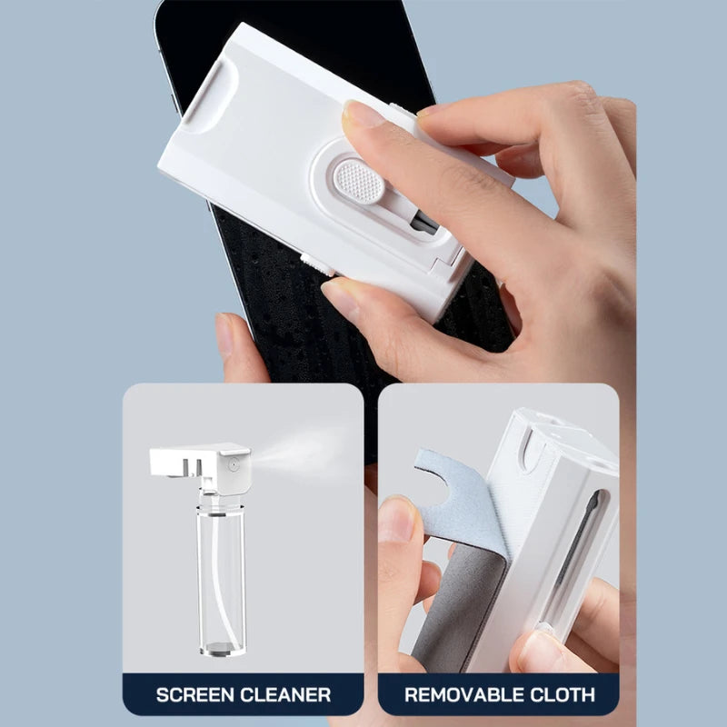 8 In 1 Cleaning Kit Keyboard Cleaner For AirPods Camera Phone Cleaning Tool Keycap Puller Set Screen Brush Earphone Cleaning Pen