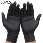Portable Black Composite Nitrile Rubber High-Elasticity Disposable Gloves Food Work Latex Gloves Cleaning Waterproof Gloves