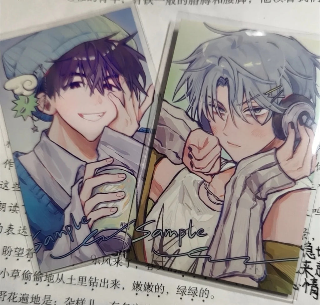 2Pcs/Set Kawaii Alien Stage Anime Photo Card Ivan Till Small Card 3inch Bookmark Collection Friends Exquisite Gift