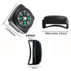 5/10/16Pcs Mini Pocket Oil Filled Compass Portable Wristband Compass  Detachable Outdoor Camping Hiking Travel Navigation Tool