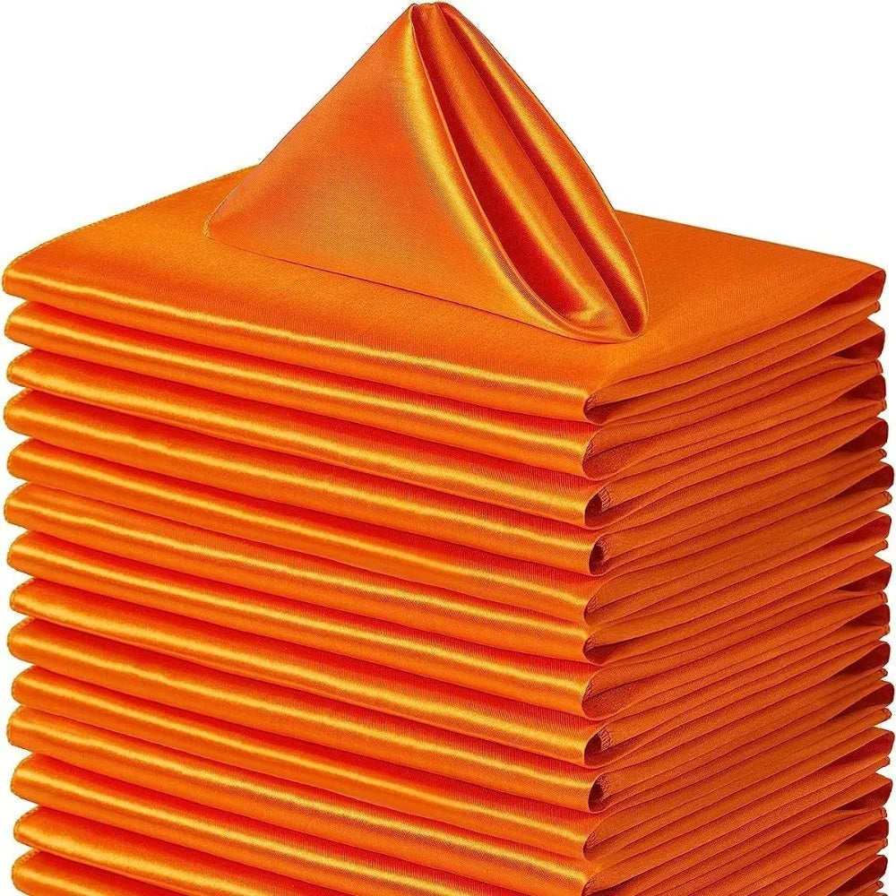 10pcs Wedding Decoration 30x30cm Satin Napkin Soft Reusable Dinner Napkins Washable Table Napkins Event