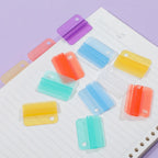 5pcs Plastic Index Clip Colorful Multi-function Bookmark Clip Transparent File Classification File Classification Clamp