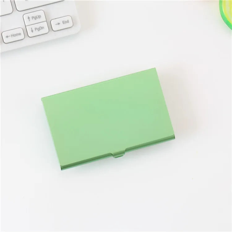 Business Aluminum Alloy Business Card Box, Portable and Portable, Credit Card Box, Colorful Metal Small Business Card Holder