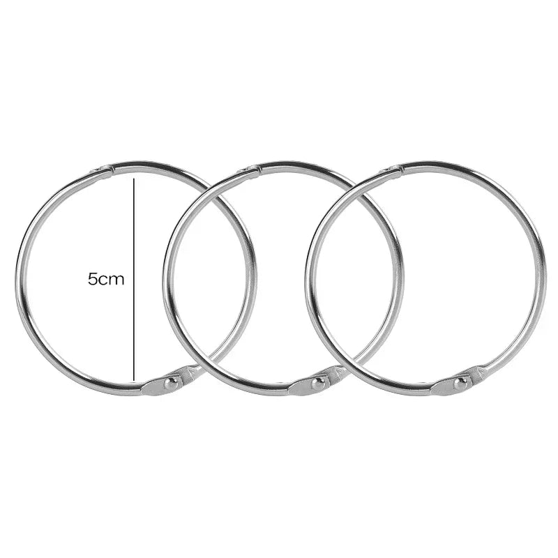 1-10PCS Binder Rings Loose Leaf Metal Book Ring Album Scrapbook Binders Craft Photo Organizer Keychain For Home Office