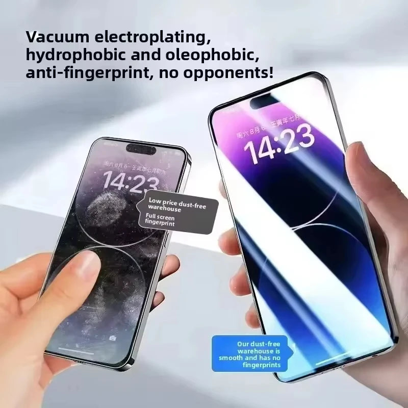 Dust Free Easy Installation HD Screen Protectors For iPhone 18 Pro Max 17 Pro Max 16 Pro 15 14 13 12 11 XR X Air Tempered Glass