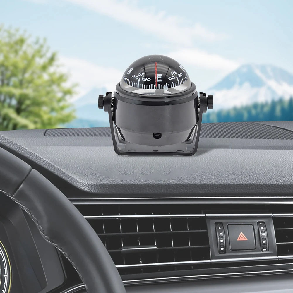 Ball Shaped Vehicle Navigation Car Compass with Dial Sea Pivoting Marine Boat Compass Splashproof Sea Marine Electronic Compass