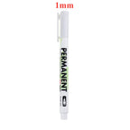 1/3/5 Pcs White Marker Pens 1.0mm 2.0mm Fast Drying Permanent Oily Waterproof Paint Tire Markers Graffiti Pens