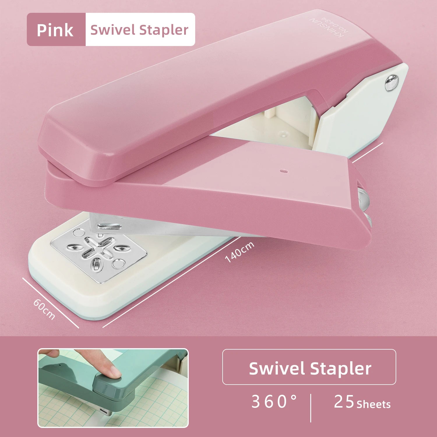24/6 Durable Swivel Stapler Manual Office Stapling Machine Paper Binding Tool for Business And School Supplies
