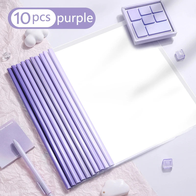 10 Pcs Gradient Pull-out Clip Teardrop-shaped A4 Transparent Folder Pull-out Clip Resume File Folder Approval and Submission