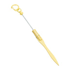 Beadable Letter Opener Metal Letter Opener with Keychain Clip, Beadable Envelope Opener Gift for Student Teacher 896C