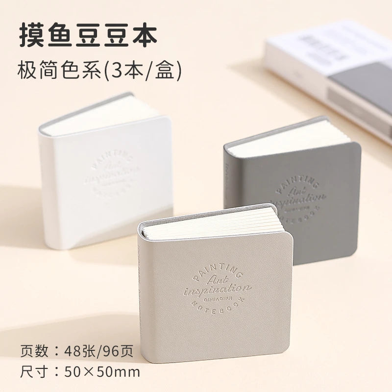 3pcs/set Colorful Mini Drawing Books Square Watercolor Sketchbook Thick Paper Drawing Books Study Art Art Supplies