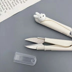 New Cute Miffy Bunny Sweet Creative Cartoon Pattern Simple Fashion Small Portable Plastic Scissors for Students Doing Crafts