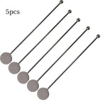 5Pcs Stainless Steel Cocktail Drink Mixer Bar Stirring Mixing Sticks Muddler Ladle Stirrer Swizzle Sticks Coffee Stirring Sticks
