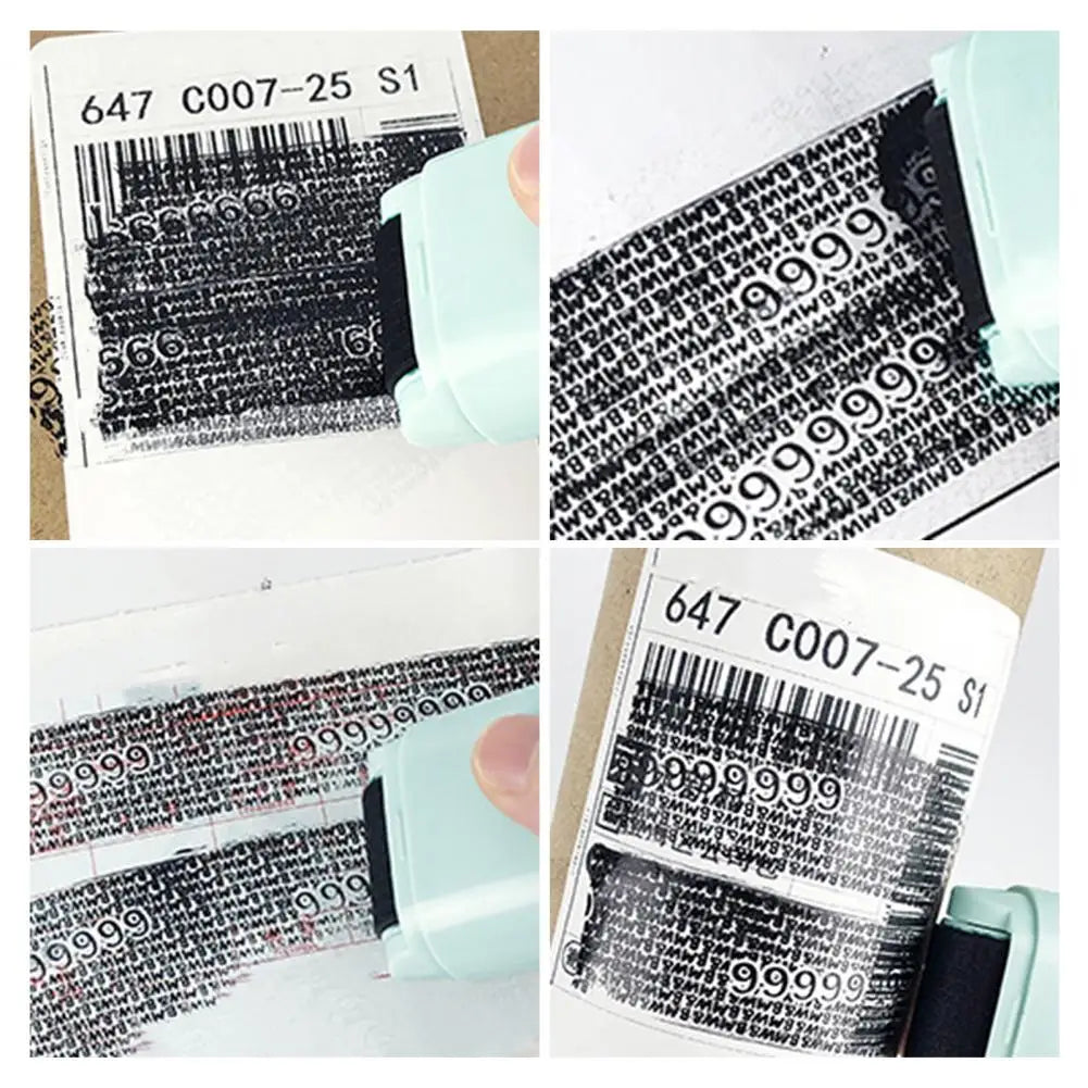 Ceramic Blade Theft Protection Roller Stamp for Privacy Confidential Data Guard Your Security Stamp Roller Privacy Seal Roller