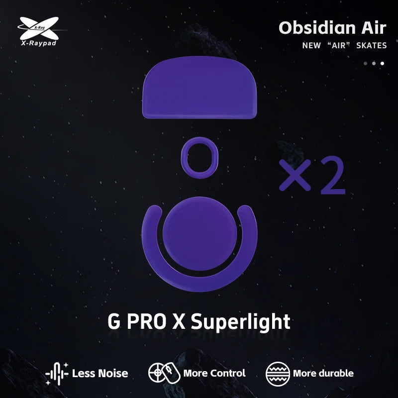 X-Raypad Obsidian Air Mouse Skates All Series – Quiet & Control