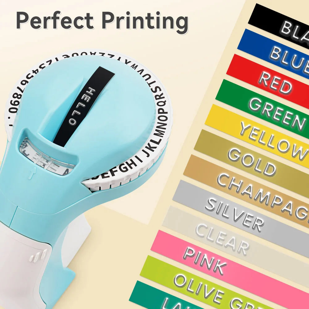 Portable Label Maker B90 Adhesive Sticker Printer similar to Dymo 12965 Labeling Machine Compatible for Dymo 3D 9mm Label Tapes