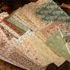 8 Style100Pcs/book Memo Material Paper Vintage Artistic Character Message Card Beautiful Flowers European Style DIY Hand Account