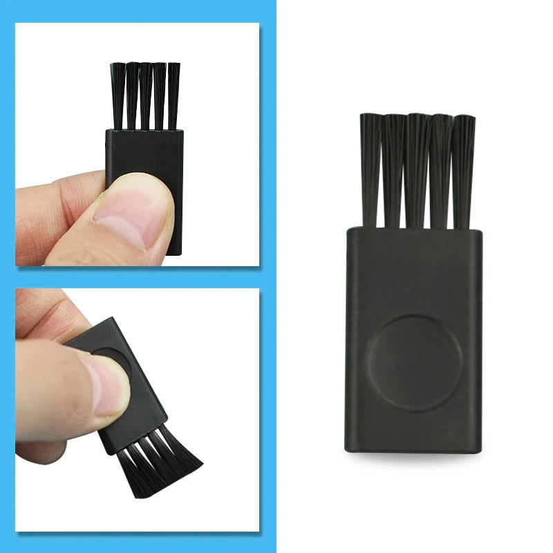 10Pc 4.3cm Black Small Brush Razor Cleaning Brush Keyboard Dust Nylon Plastic Brush Computer Keyboard Dust Removal Clearing Tool