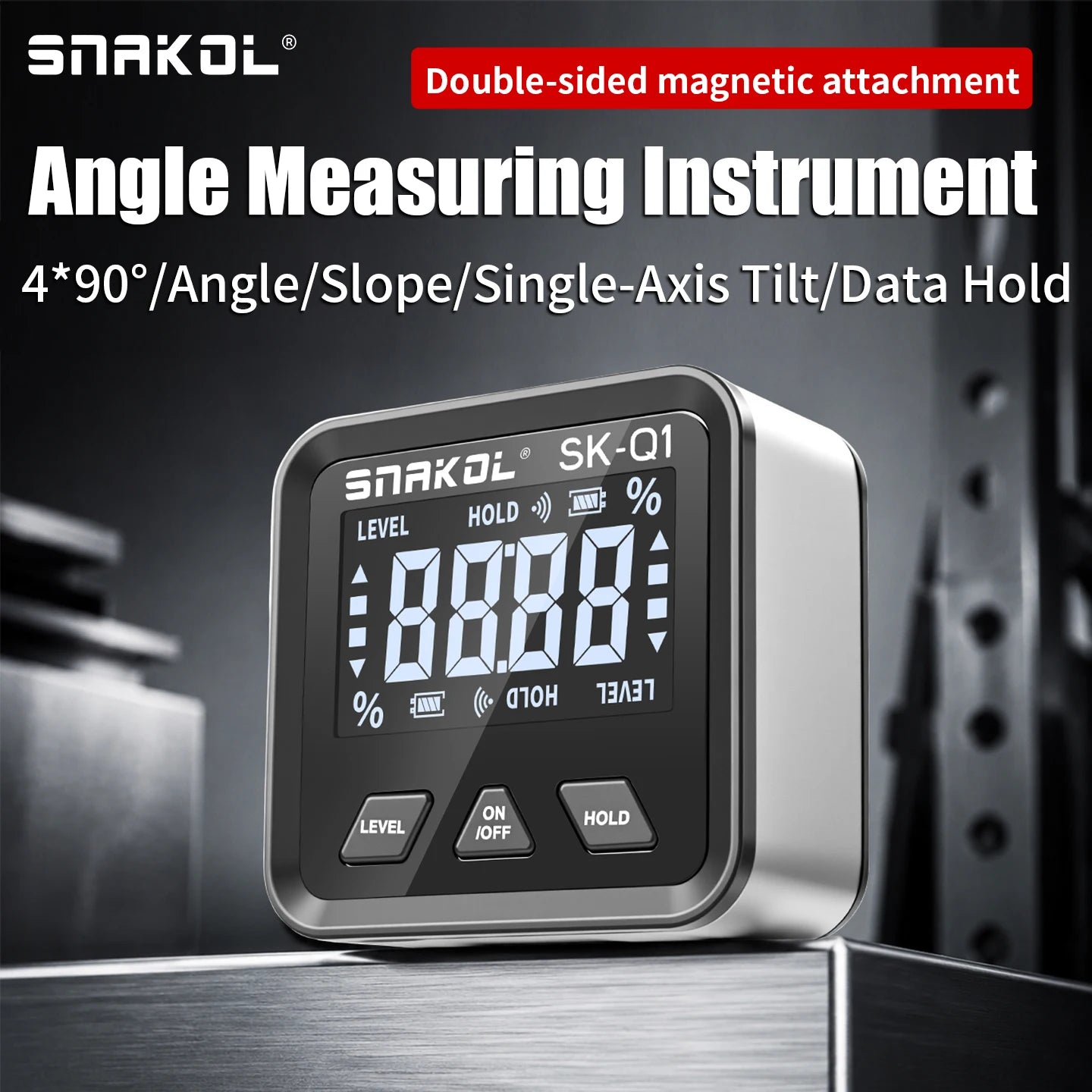 snakol Angle Protractor 360 Degree Mini Electronic Digital Protractor Inclinometer Angle Finder Gauge Measurement Box
