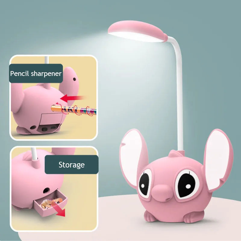 !!Night Light, Anime Cartoon Desk Lamp, Foldable Pencil Sharpener, Eye Protection Desk Lamp, USB Charging, Kids Christmas Gift