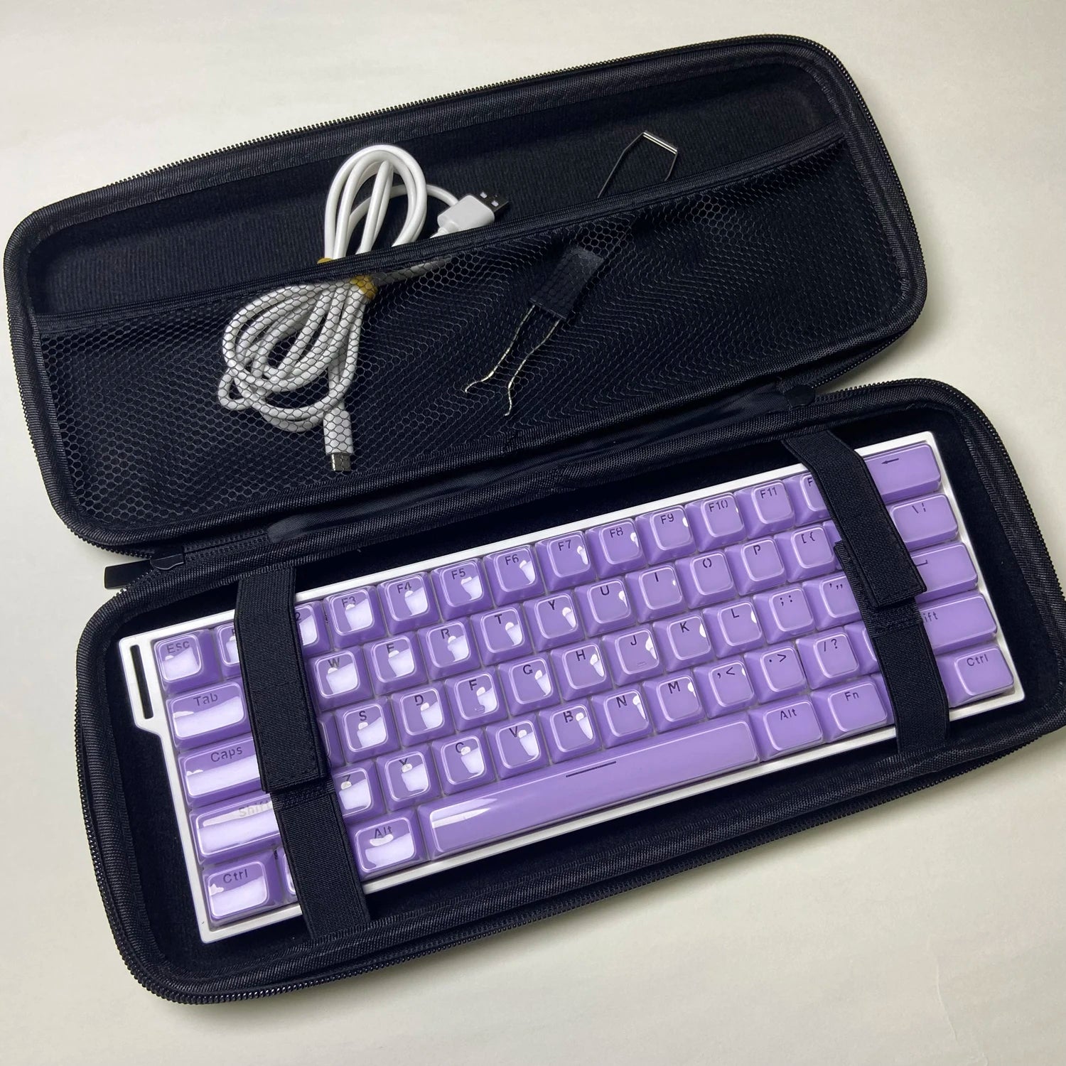 Keyboard Organizer Hard Case Keyboard Storage Bag Dustproof Protective Box 60 68 87 98 100 104 108 Mechanical Keyboard
