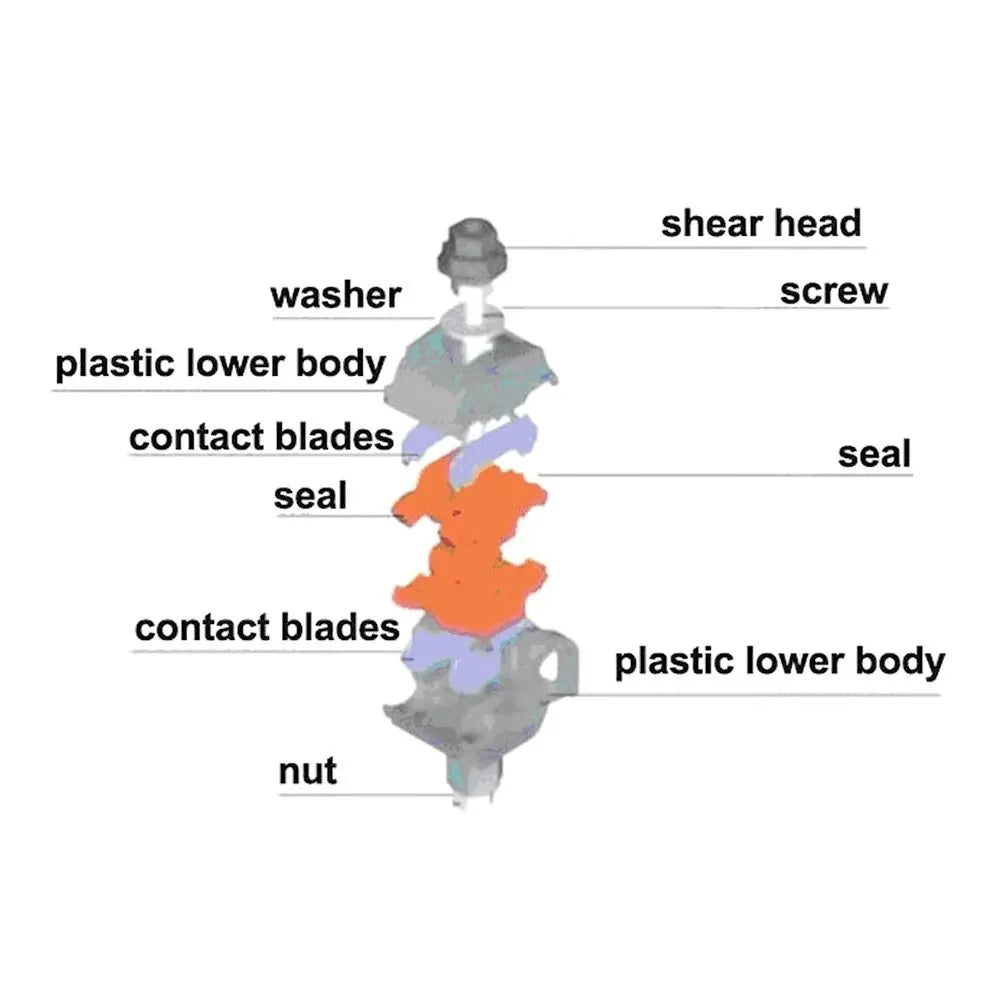 New 63A/75A Insulation Piercing Connector No-Peeling Cable Cable Clips T Shape Wiring Accessories Piercing Connector Clamp