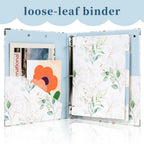3 Ring Binder Portable 3Ring View Binder Non-Stick File Folders Letter Size Refillable Office Supplies with Divider School
