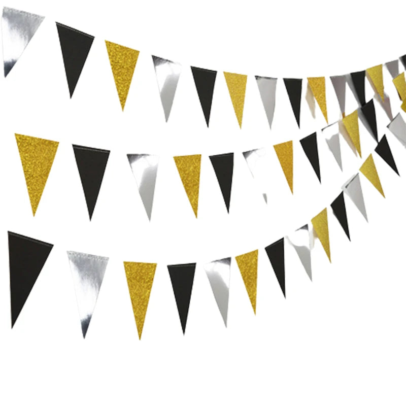 Black Series Gold Blocking Disposable Tableware Party Paper Plates Napkins Cups Straws Birthday Party Wedding New Year Decor