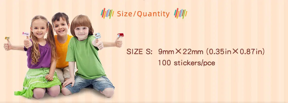 Custom Hebrew Waterproof Self-adhesive Baby Name Sticker Personalized Kids School Label Kindergarten Stationery Tag