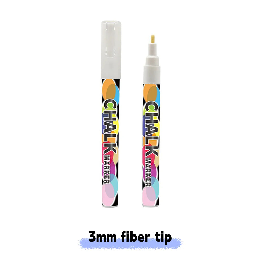 1/3 Pcs White Liquid Chalk Painting, Marking Erasable Dust-free Water-soluble Marking Pen School Classroom Office Supplies