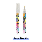 1/3 Pcs White Liquid Chalk Painting, Marking Erasable Dust-free Water-soluble Marking Pen School Classroom Office Supplies