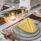 12pcs Silky Satin Dinner Napkins 30x30cm Polyester Square Table Napkins for Wedding Banquet Restaurant Birthday Party Decor