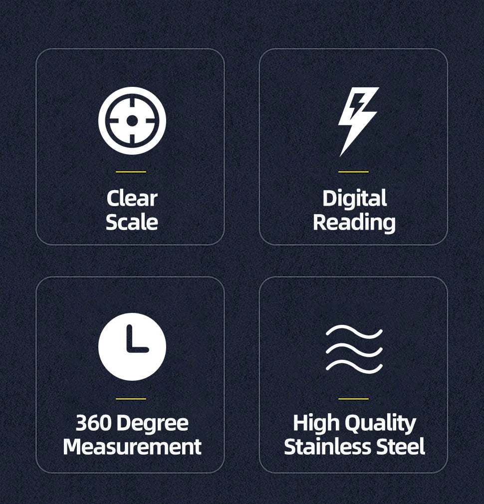 Electronic Digital Display Angle Ruler 360 Degree Woodworking Measuring Angle Instrument Protractor Angle Meter Goniometer