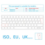(Iso EU ) White Transparent Frosted Mbp Suitable for Apple Mac Book Pro 14-Inch 16 Model Laptop  Keyboard