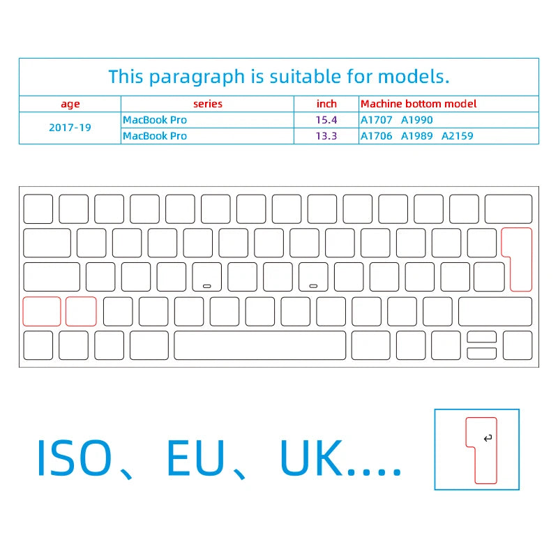 (Iso EU ) White Transparent Frosted Mbp Suitable for Apple Mac Book Pro 14-Inch 16 Model Laptop  Keyboard
