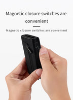 Rfid Blocking Pop Up Minimalist Wallet Magnetic Credit Card Holder Luxury Men Wallet Leather Bank Cardholder Case Vallet for Men