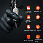 10-200pc Nitrile Gloves Black Rubber Gloves Latex Disposable Gloves Work Housework Car Industry Gardening Pet Care Cooking Tools