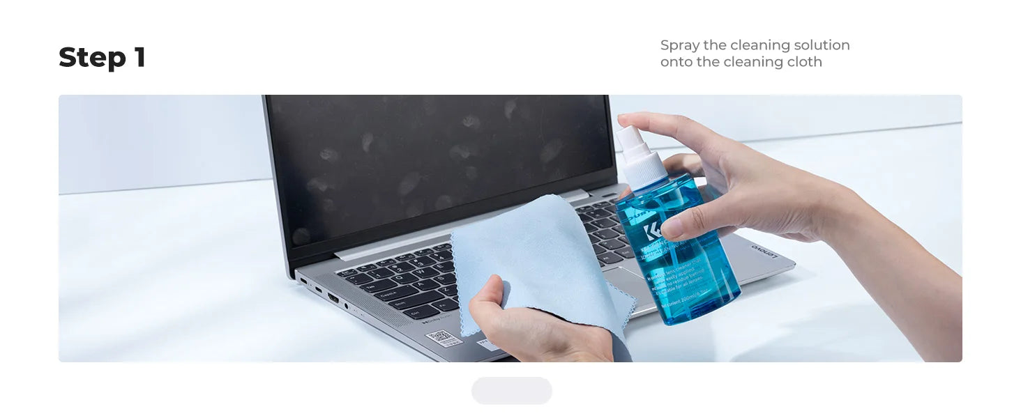 K&F CONCEPT 200ML Screen Cleaner Spray For Camera Lens PC Cell Phone Glasses Watch CCD/CMOS Clean Liquid with 2 Microfiber Cloth