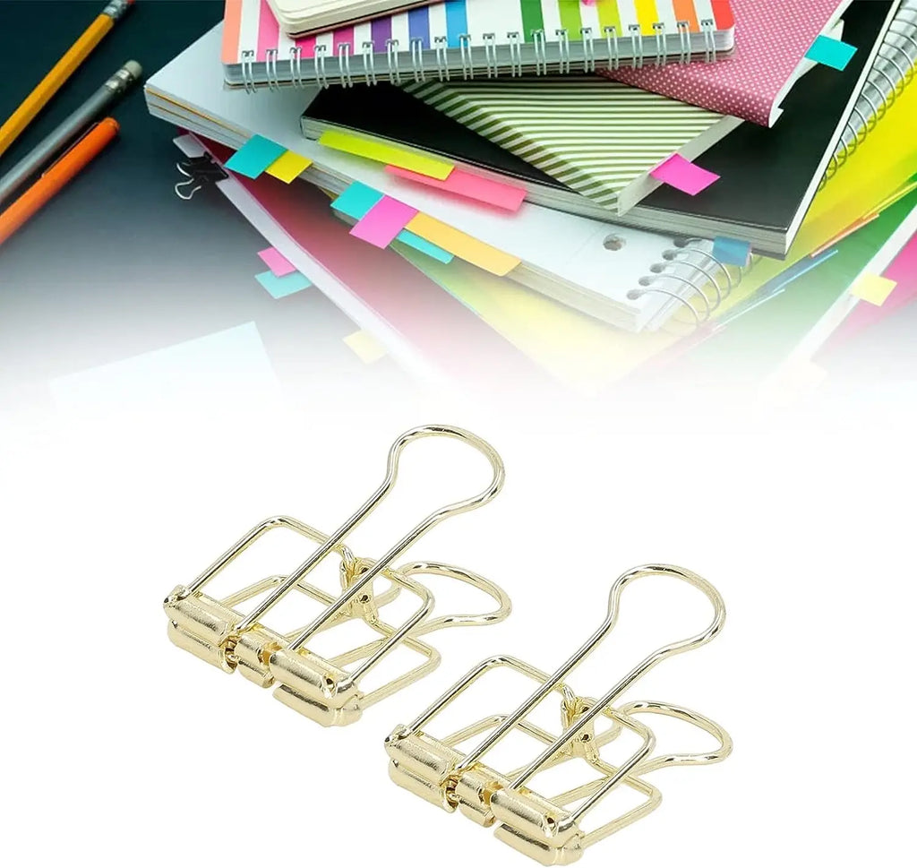 10Pcs Mini Paper Clip Black Sliver Binder Clips Page Holder Office Study Binder Clips Photo Clamp Office School Desk Organizer
