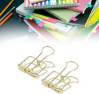 10Pcs Mini Paper Clip Black Sliver Binder Clips Page Holder Office Study Binder Clips Photo Clamp Office School Desk Organizer