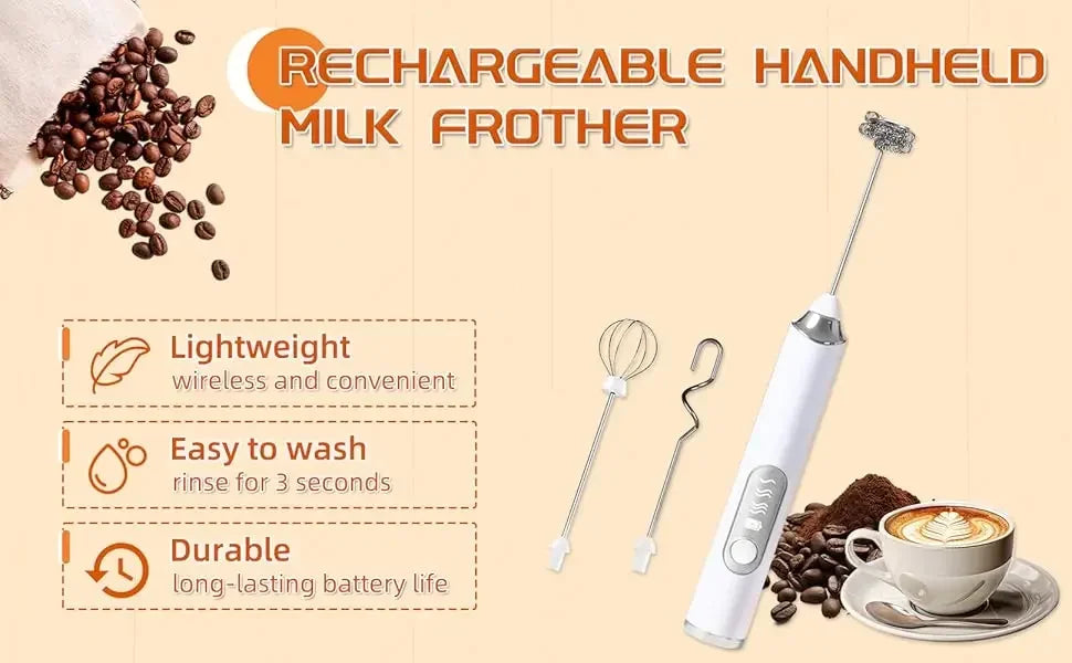 Egg Beater Handheld Electric Milk Frother Maker Drink Foamer Mixer Coffee Creamer Whisk Frothy Stirring Home Kitchen Gadgets