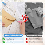 2-8Pcs Letter Opener Stainless Steel Lightweight Handle Envelope Opener Mail Opener Letter Slitter for Package Box Open 4Colors