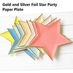 8Pcs Star Paper Plates Party Decoration Disposable Tableware for Dinner Cakes Birthday Wedding Party Supplies