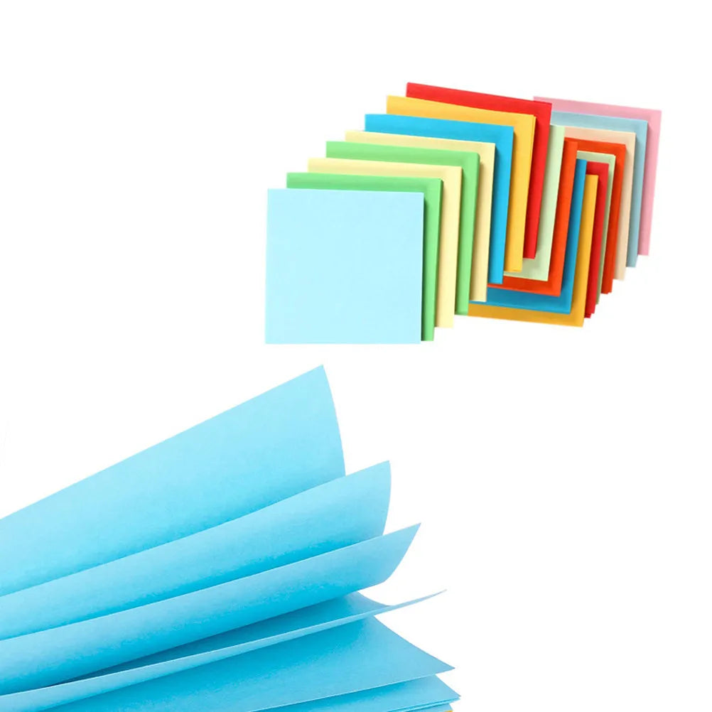 500Pcs Construction Paper Bright Color Premium Handwork Sheets DIY Paper Folding Game for Crafts Kindergarten Gift